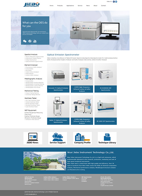 無(wú)錫杰博電器英文網(wǎng)站設(shè)計(jì)案例