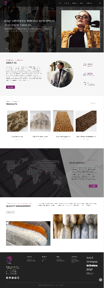 無錫佳琦紡織科技有限公司人造皮草外貿英文網站定制建設制作案例