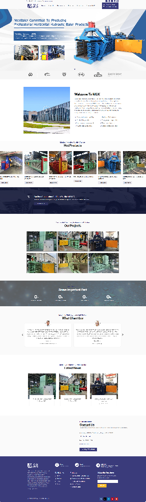 陜西霓科機械設備有限公司包裝機械設備外貿英文網站制作開發建設案例