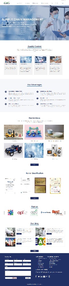 華標檢測英文網站設計制作開發案例